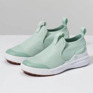 BRAND NEW girl vans xtremeranger slip on light green shoes size US 12 K